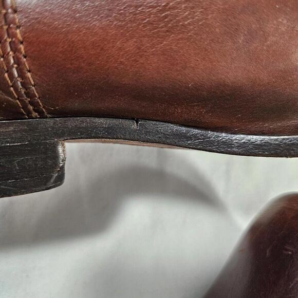FRYE Melissa Cognac Leather Riding Boot Size 8.5B Trendy Boho - Picture 12 of 12